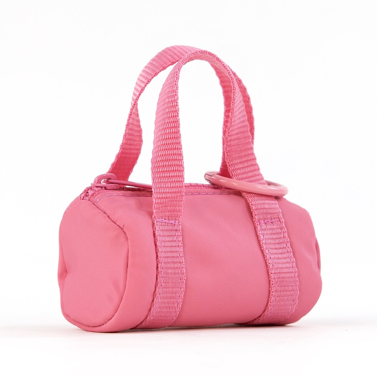 packlab Micro Nano Duffel Keychain - Pink Mini Duffel Bag Coin Purse for Lip Balm, Earbuds & Everyday Essentials